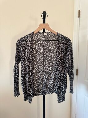J. Crew Lightweight Leopard Print Cardigan